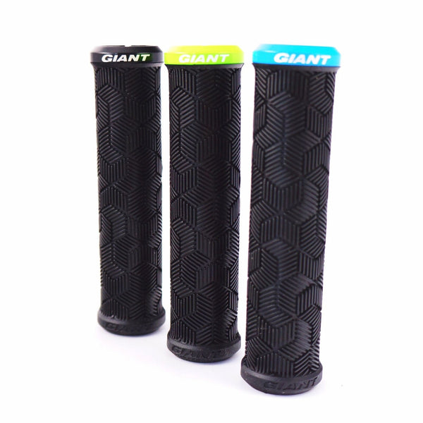 giant bicycle grips Giant Tactal Single Lock-On Bike Grips - Black / Green / Blue 135mm