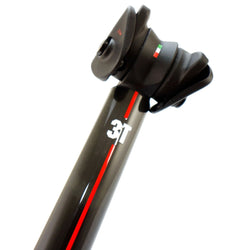 3T Zero 25 Team Carbon Setback Bike Seatpost 27.2x350mm Black/Red Raod MTB