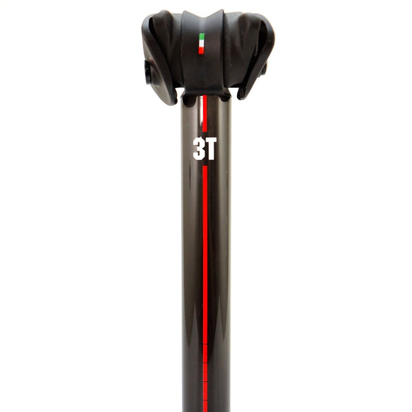 3T Zero 25 Team Carbon Setback Bike Seatpost Black/Red