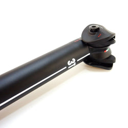 3T Zero 25 Pro Seatpost 31.6x350mm 7075 Aluminum O or 25mm setback Black/White