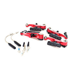 TRP CX8.4 Mini-V Linear Pull Cyclocross Bicycle Bike Brake Set Front & Rear Red