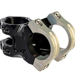 Renthal Apex 31.8mm Bike Stem +/-6 Deg 1 1/8" Length: 40-50mm Black/Gold