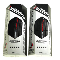 Vittoria Corsa Control G+2.0 700 x 30C Clincher Bike Tire 320TPI Black