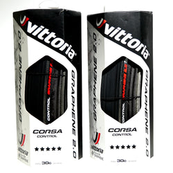 Vittoria Corsa Control G+2.0 700 x 30C Clincher Bike Tire 320TPI Black