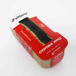 VITTORIA Corsa Pro 700 x 26C/28C/30CG2.0 TLR Road Tire Black/Tan (Para)