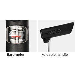 GUB P003 DOUBLE CYLINDER PUMP WITH PRESSURE GAUGE|GUB P003 圧力ゲージ付 120PSI ミニポンプ ダブルシリンダー 米式/仏式対応