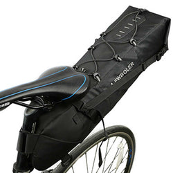 BIG SIZE SADDLE-BAG SEAT-PACK Waterproof 12L 900D |	大型 サドル バッグ 12L 完全防水 900D＆TPU ブラック グレー