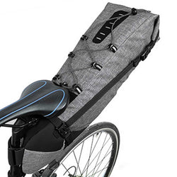 BIG SIZE SADDLE-BAG SEAT-PACK Waterproof 12L 900D |	大型 サドル バッグ 12L 完全防水 900D＆TPU ブラック グレー