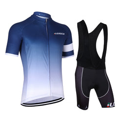 LQSGCD BS-019 Cycle jersey & Bib shorts Set |  LQSGCD BS-019 半袖サイクルジャージ＆ビブショーツ上下セット　ブラック・ホワイト　2021年モデル