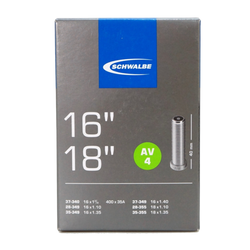 1pack - 4pack Schwalbe Tubes 37-349 Brompton AV4 16" x 1-3/8 ~ 1.4,18"x1.1/1.35