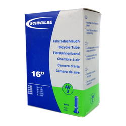 1pack - 4pack Schwalbe Bike Tubes AV3 305 16x1.75-2.50 Schrader 305 AV Folding