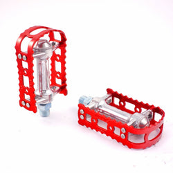 MKS BM-7 Alloy Anodized MTB BMX Old School Flat Bike 9/16" Pedal - Red
