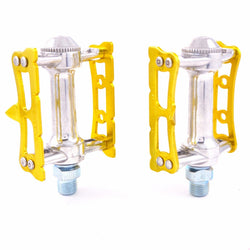MKS Sylvan Track Alloy City Classic Toe Clip Compatible Bicycle Pedal - Gold