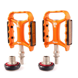 Wellgo QRD-II M111 Quick Released  9/16" Road Folding Bike Pedal Orange Gold