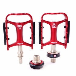 Wellgo QRD-II M-111 Quick Released 9/16" Road Folding Bike Pedal - Red