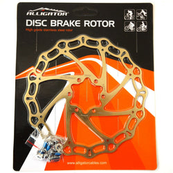 ALLIGATOR Crown MTB Road Bike Disc Brake Rotor 160/180/203mm - Ti Gold