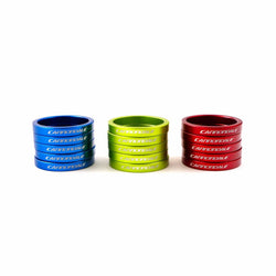 Cannondale Super Light  Bicycle Headset Spacer 1-1/8"x5mm 5pc Green-Blue-Red