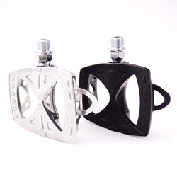 MKS GR-10 Alloy Racing Track Fixed Gear Wide platform Bike Pedal Black / Silver