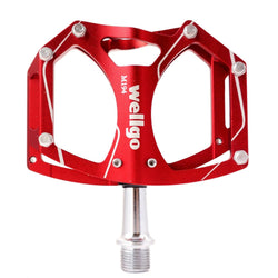 Wellgo M194 9/16" Aluminum MTB Mountain Bike Bicycle Pedals - Red