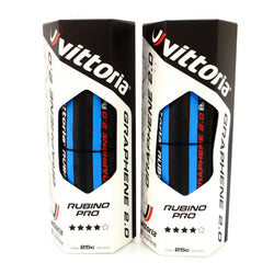 Vittoria Rubino Pro Road Bike Tire G+ 2.0 GRAPHENE 700 x 25c Black / Blue Tire