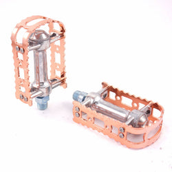 MKS BM-7 Vintage Alloy Anodized Road Old School City Flat Bike Pedal - Copper