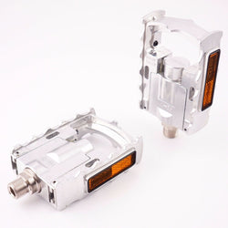 MKS FD-7 Folding Platform Bicycle Pedal Silver Black 9/16" Fixie Commuter Urban