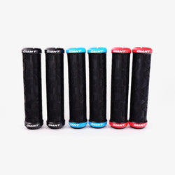 Giant Tactal Double Lock-On Bike Grips - Black / Red / Orange / Blue  135mm