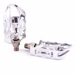 MKS MT-E EZY Quick Release Fixie Commuter Urban Vintage Bicycle Pedal - Silver