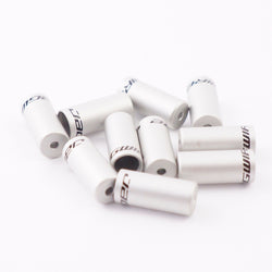 10x Jagwire Silver Alloy Outer Cable End Caps for 5mm Brake Gear Housing