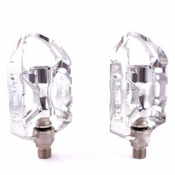 MKS MT-E EZY Quick Release Fixie Commuter Urban Vintage Bicycle Pedal - Silver