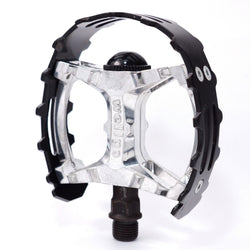 Old school BMX XC-II Wellgo bear trap pedals 9/16" FOR 3 PIECE CRANKS Black Cage