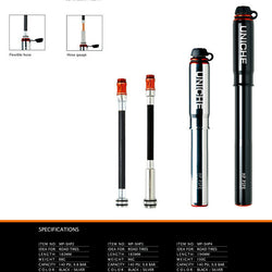 UNICHE Portable Bicycle Cycling CNC Mini Pump with Gauge 140psi Presta Schrader