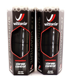 Vittoria Corsa Control G+ Graphene 700x28C Clincher Bike Tire 320TPI Full Black