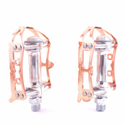 MKS Prime Sylvan Road Alloy 9/16" Toe Clip Compatible Bicycle Pedal - Copper