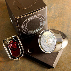 Still Classic Vintage Metal Bicycle light / Front / Rear / Silver for Road city