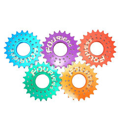 Fouriers Fixed Gear Cog Threaded 17/18/19/20/21/22T Single 1/8"or 3/32" 5 Colors