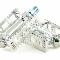 MKS Sylvan Stream Road  Classic Bicycle Bike Pedals 9/16 Black & Silver