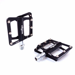 Wellgo C266 Mountain Bike Flat/Platform Pedal-Black-Blue-Red-Orange(Gold)