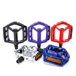 WELLGO MG-3 Fixed Pin Bike Pedals for MTB BMX DH Platform 9/16'' Black Red Blue