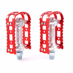 MKS BM-7 Alloy Anodized MTB BMX Old School Flat Bike 9/16" Pedal - Red