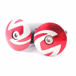 New Cannondale Handlebar Bar End Alloy Plugs Red Road Bike Single Speed pair