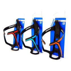 GIANT Airway Carbon Bike Water Bottle Cage - Matt Black & Neon Red/Orange/Blue