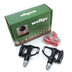 Wellgo 9/16" R096B Road Bike Cleat Black Pedal w/ RC-7B 6 deg float cleat