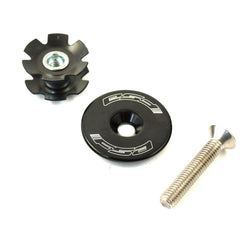 FSA Bicycle Headset Star Nut & Top Cap Set // 1-1/8" // Black Orbit MX