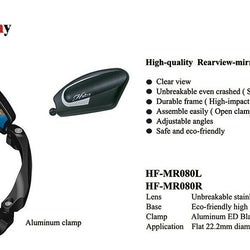 Hafny HF-MR080 Fully Adjustable Magic Bicycle Rear View Mirror - Right