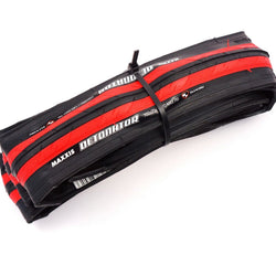 Maxxis Detonator 700 x 25C Road Racing Bike Bicycle Folding Tyre Tire Red