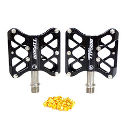 Tipsum Mg-Blade Super Light 164g Magnesium Plate Ti Axle Road Bike Pedal Black