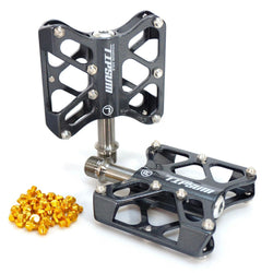 Tipsum Mg-Blade Super Light 164g Magnesium Plate Ti Axle Road Bike Pedal Grey