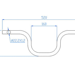 TIPSUM TITAN M-HANDLEBAR FOR BROMPTON L-SIZE|TIPSUM BROMPTON用チタン製Mハンドル Lサイズ