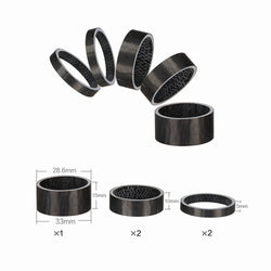 GUB TC-004 UD CARBON 28.6MM COLUMN SPACER 5PCS SET|GUB TC-004 UDカーボン製 28.6MM コラムスペーサー 5個セット